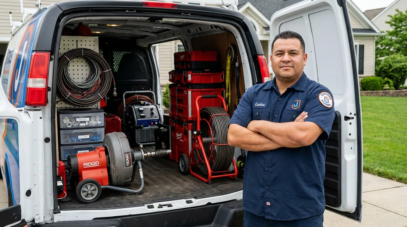 Professional drain cleaning equipment and Johns Plumbing LLC plumber in Hermosa Beach